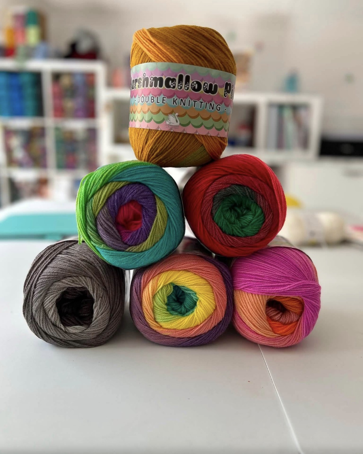 Wool stack at The Little Craft Hut Sevenoaks